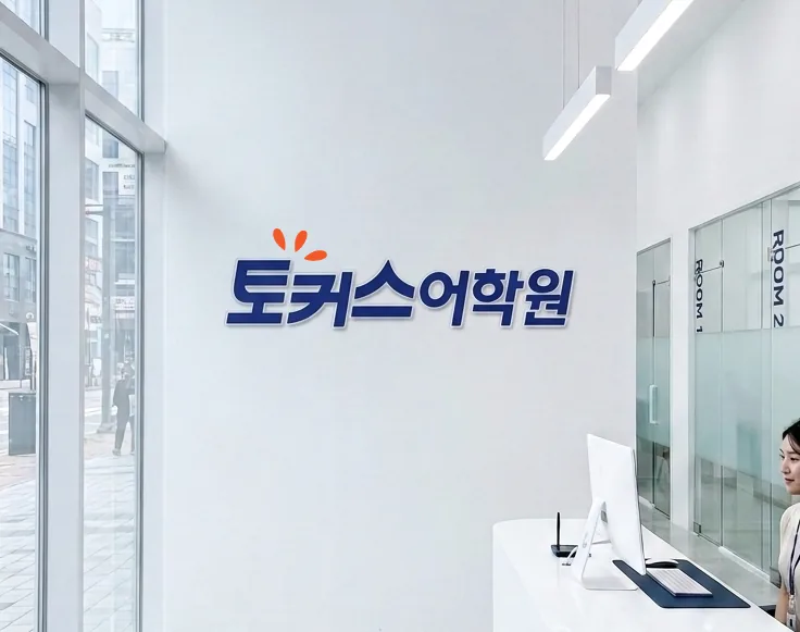 토커스어학원 인테리어 사인